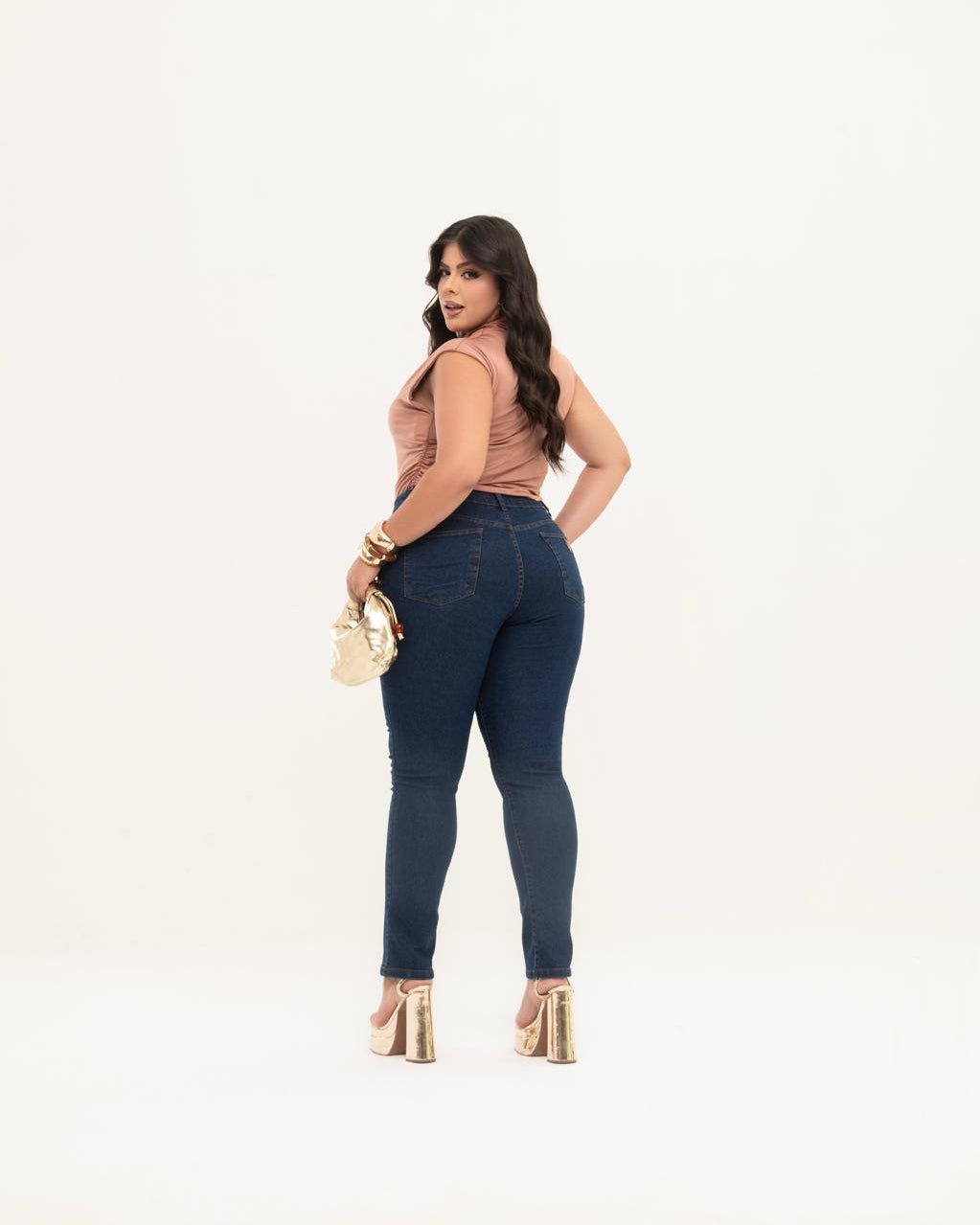 Calça Jeans PLUS SIZE SKINNY STRETCH Azul Escura