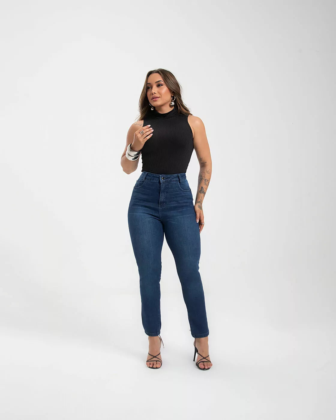 Calça Jeans MOM STRETCH Azul Escuro