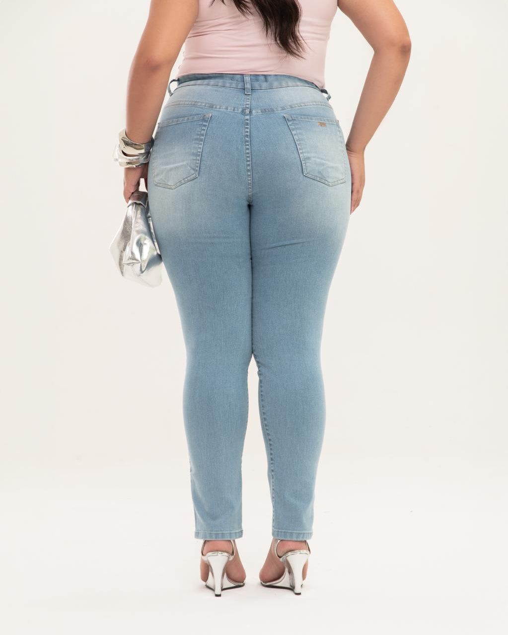 Calça Jeans PLUS SIZE SKINNY STRETCH Marmorizado