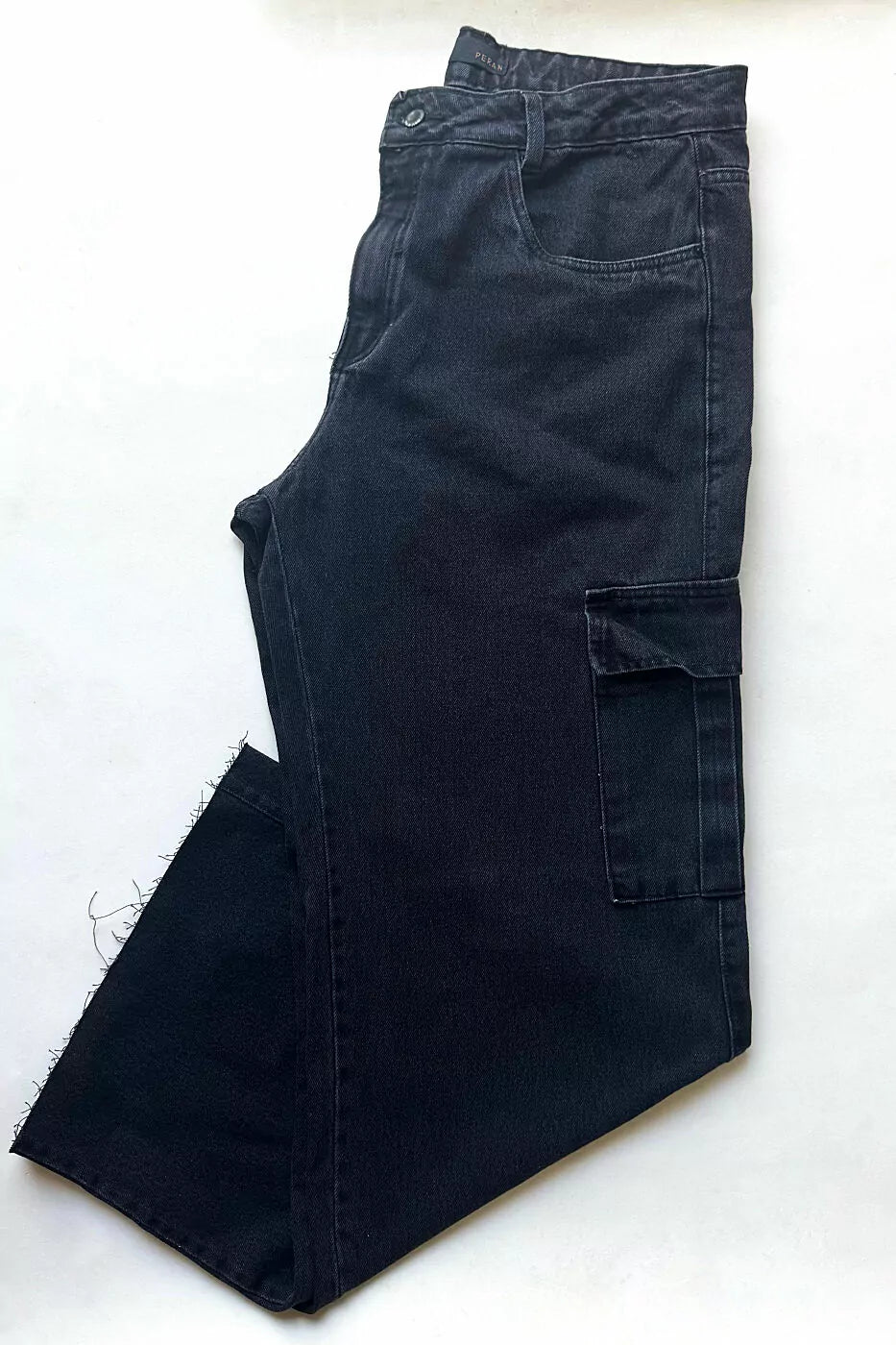 Calça Jeans PLUS SIZE WIDE LEG Preto Vintage