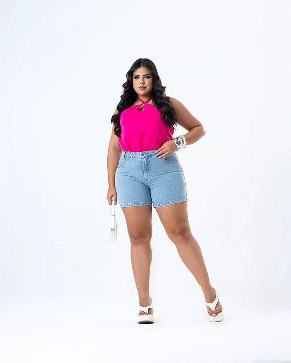 Short Marmorizado PLUS SIZE 100% Algodão