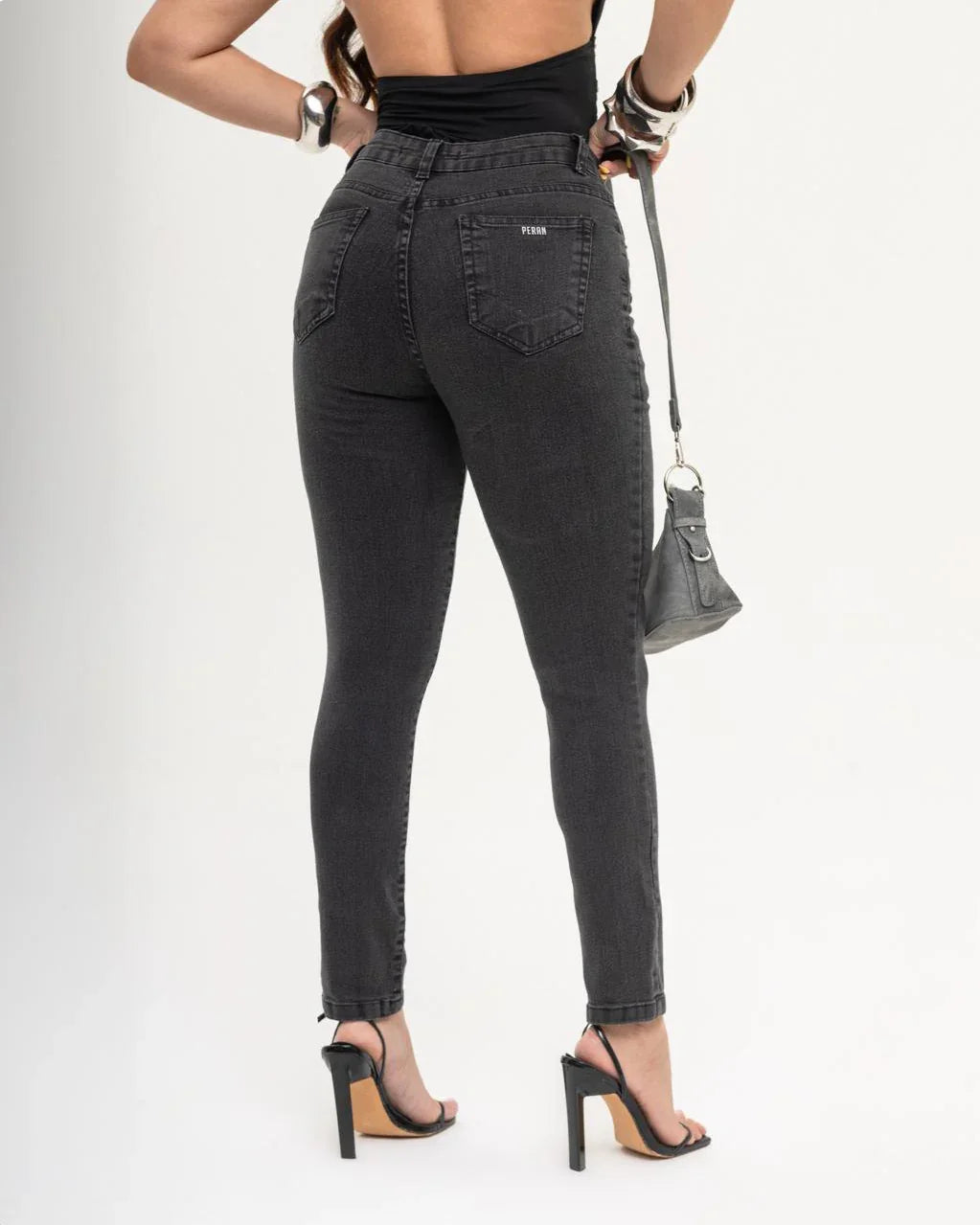 Calça Jeans SKINNY STRETCH Preto Vintage
