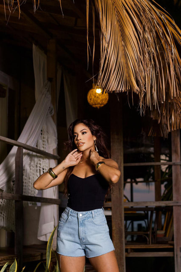 Short Jeans JADE POÁ com Bordados