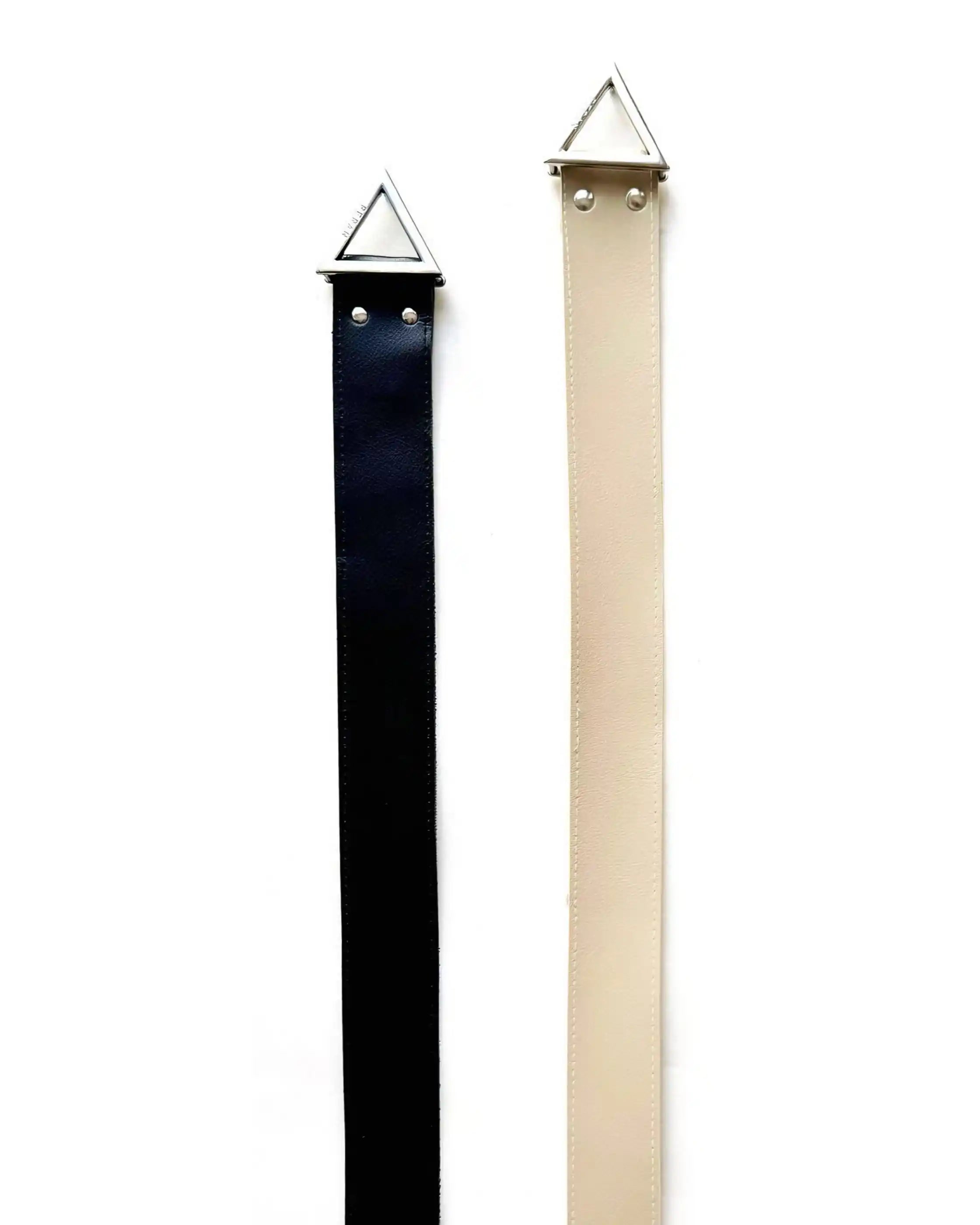 Cinto Triângulo - Couro com Fivela Metálica