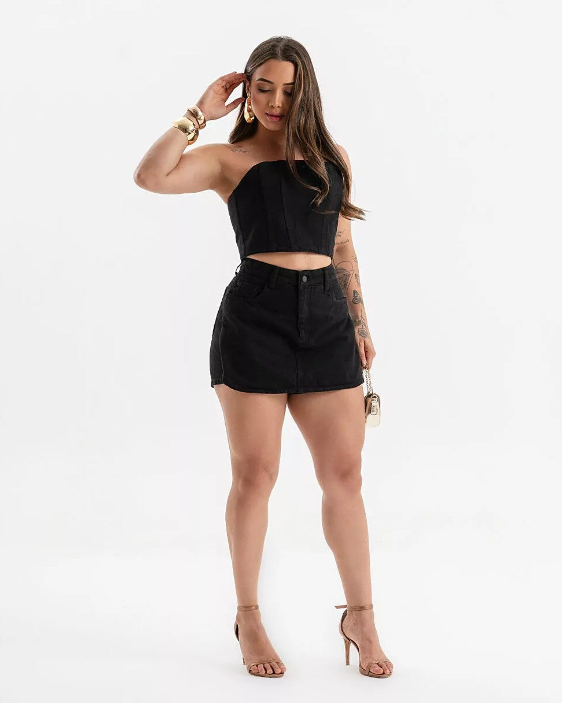 Short Saia Jeans - MELANIE GLOW