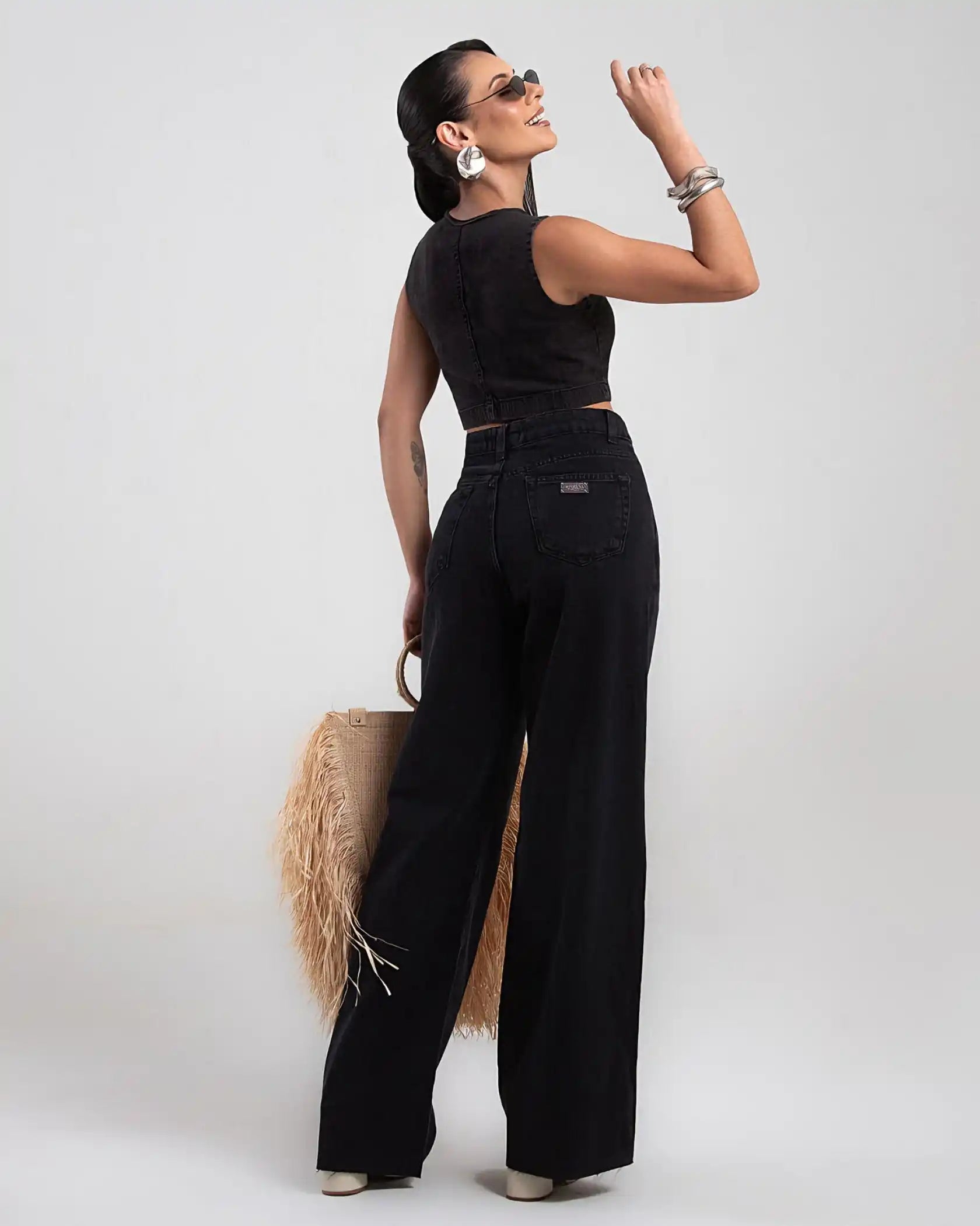 Calça Jeans WIDE LEG - THASSIA DIXON