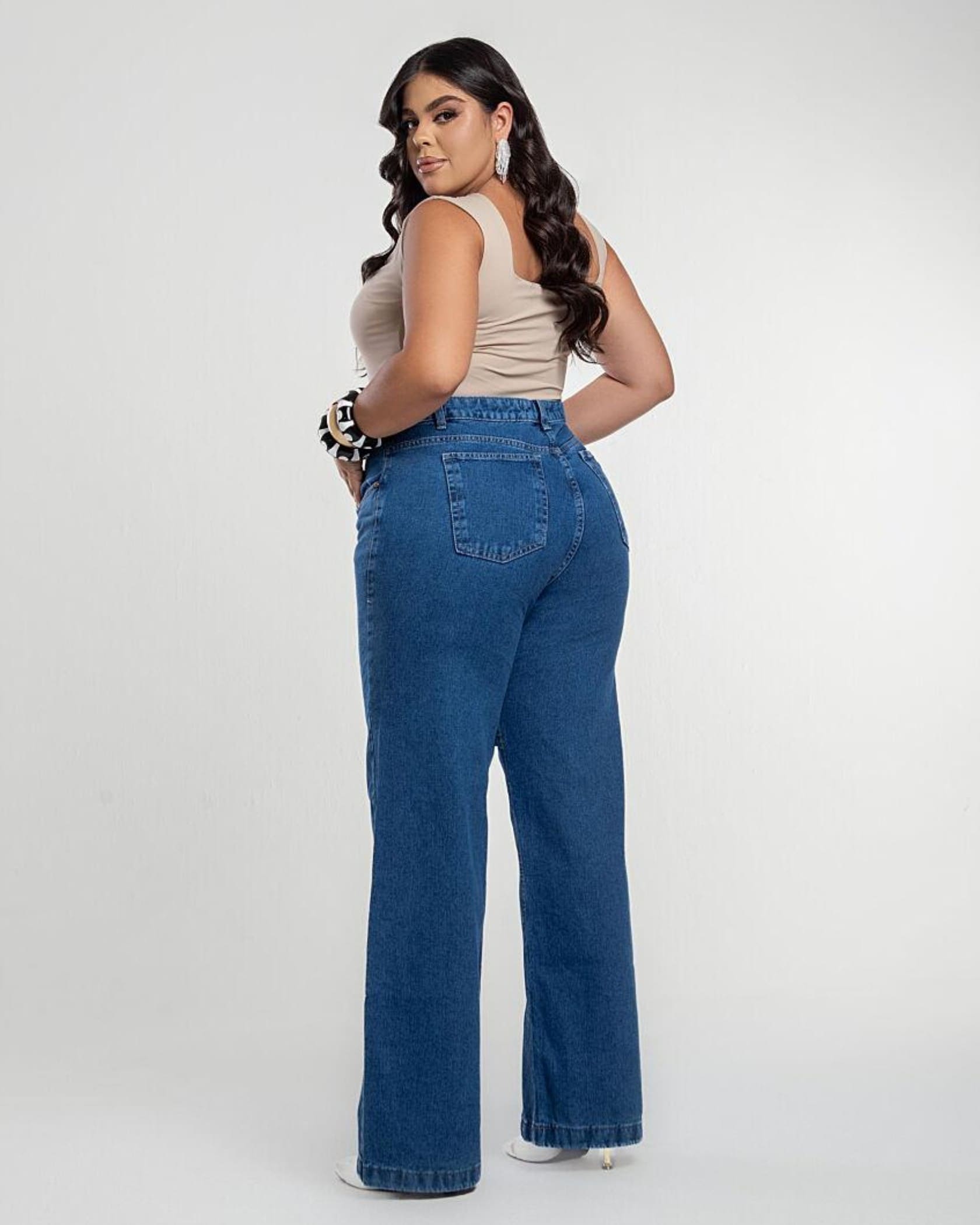 Calça Jeans PLUS SIZE WIDE LEG - MEL MASSONI