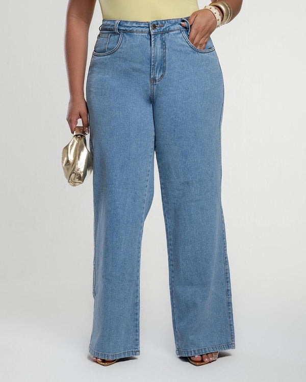 Calça Jeans PLUS SIZE WIDE LEG - JADE MONTEZ