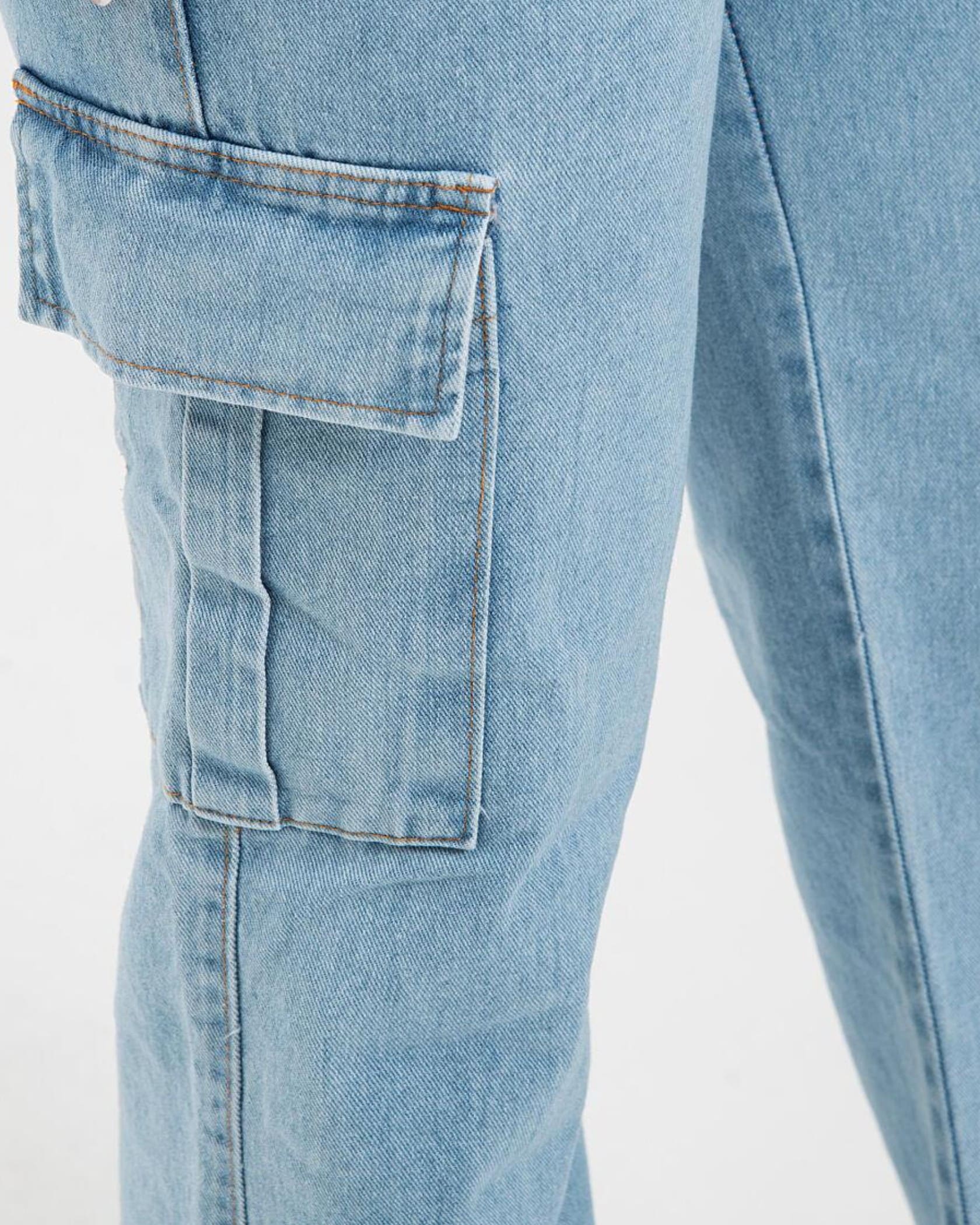 Calça Jeans WIDE LEG CARGO - MEL CARTIER