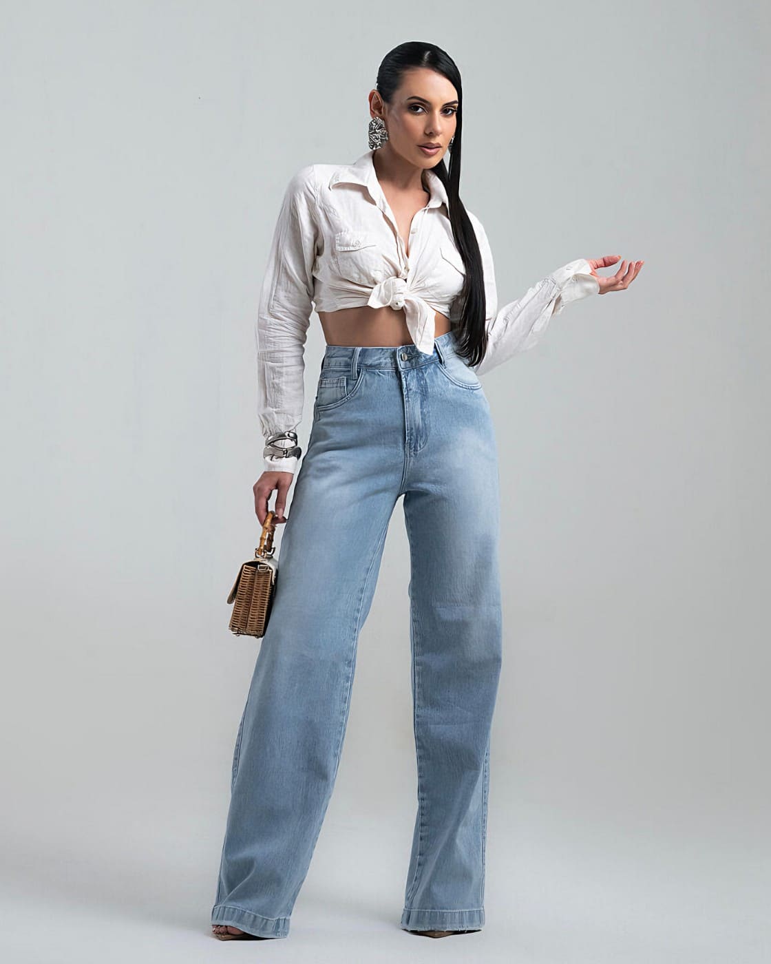 Calça Jeans WIDE LEG - FLORA WALKER
