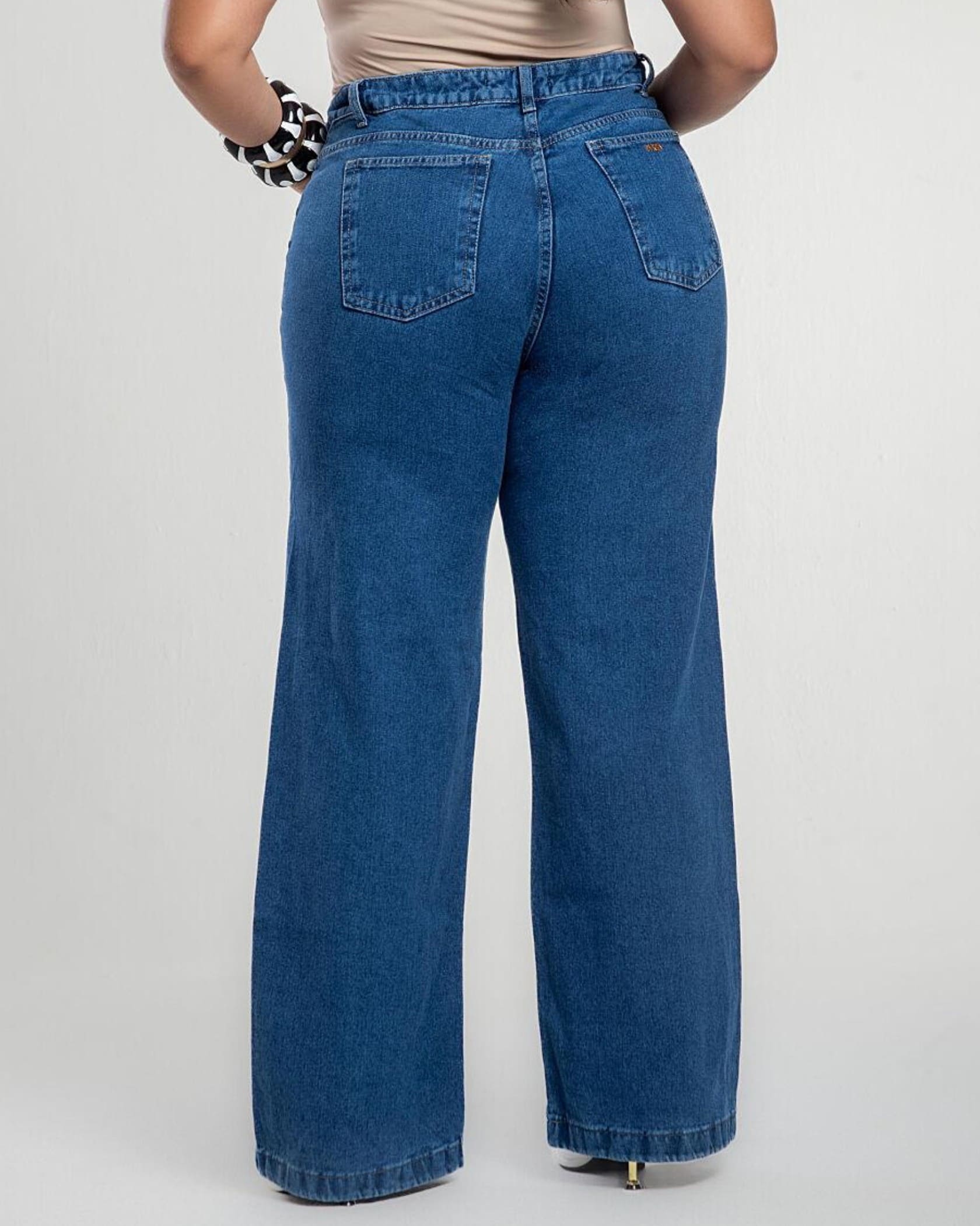 Calça Jeans PLUS SIZE WIDE LEG - MEL MASSONI