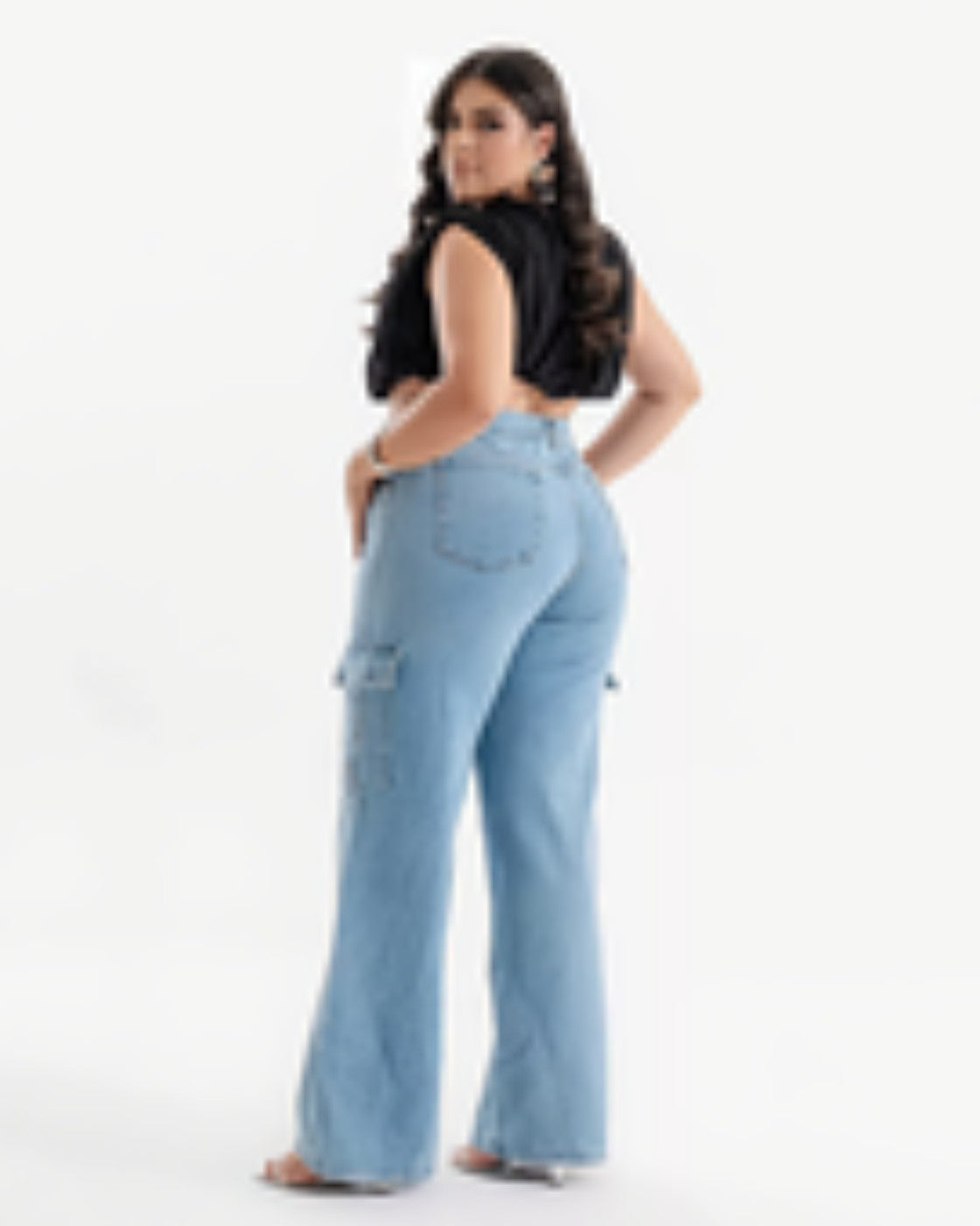 Calça Jeans NINA CAIRO PLUS SIZE WIDE LEG