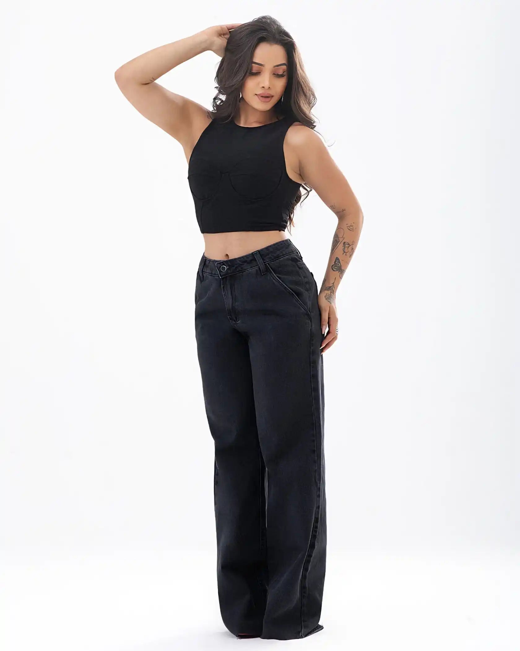 Calça Jeans WIDE LEG - THASSIA DIXON