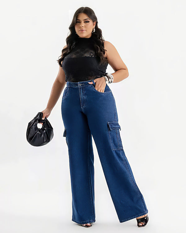 Calça Jeans CHLOE PLUS SIZE WIDE LEG