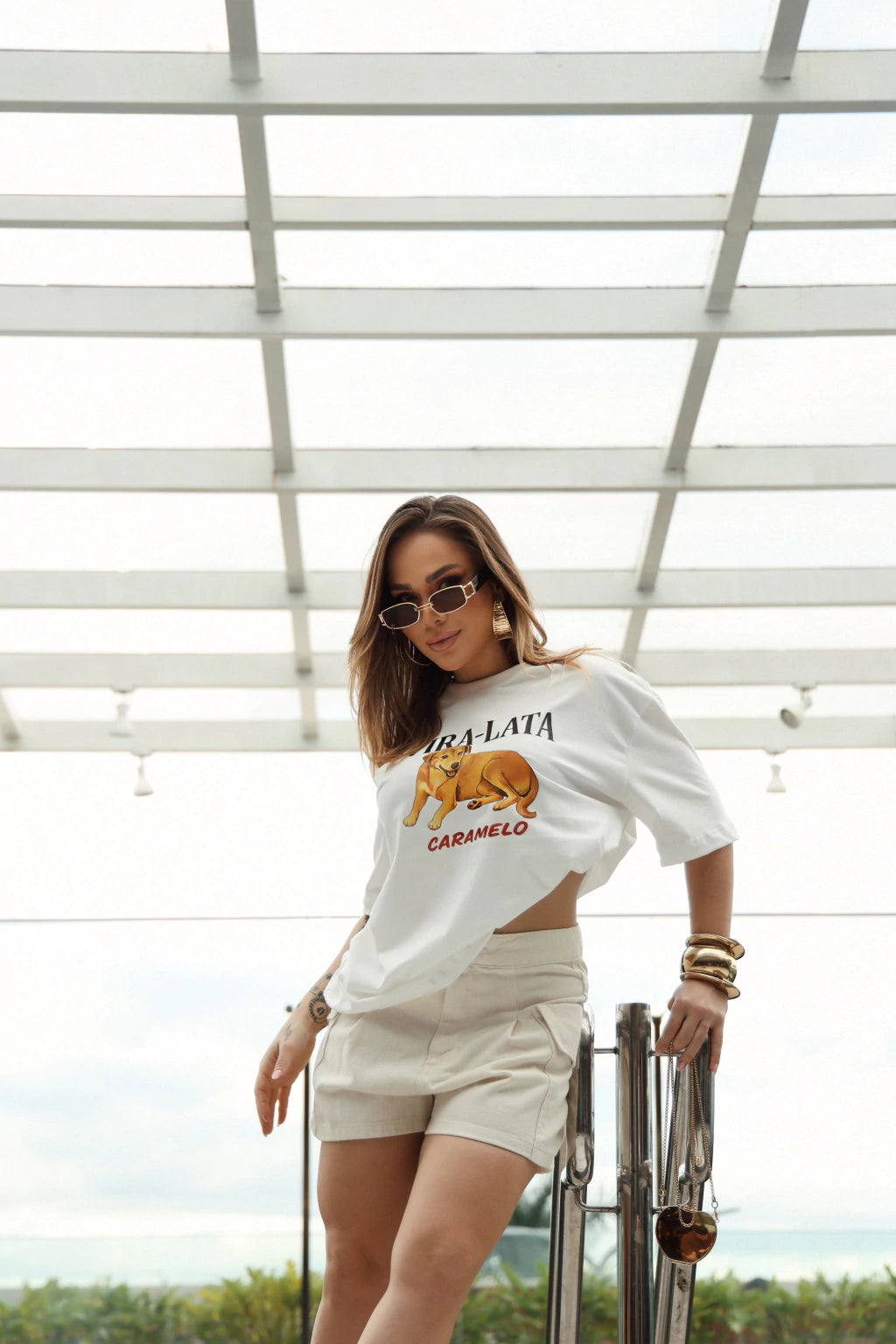 T-shirt Oversized - CARAMELO