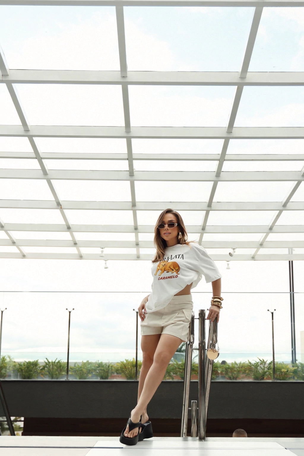 T-shirt Oversized - CARAMELO