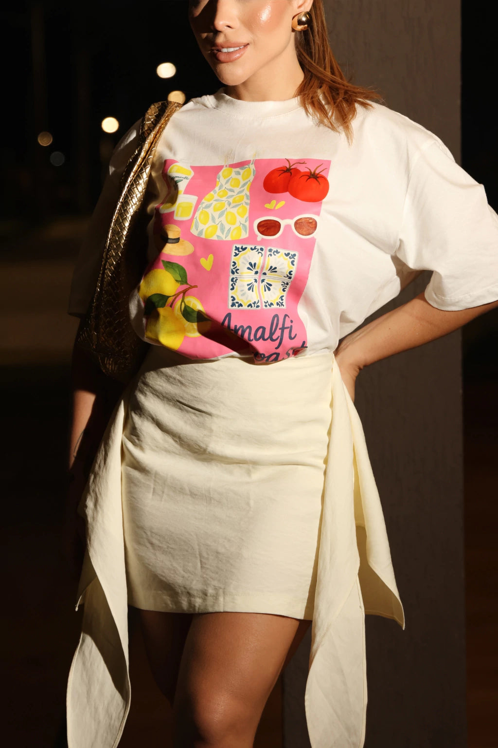 T-shirt Oversized - QUADRO ROSA