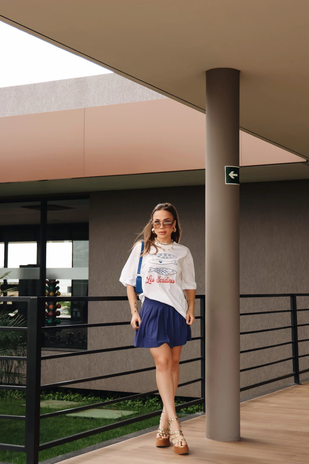 T-shirt Oversized - TREND SARDINHA AZUL